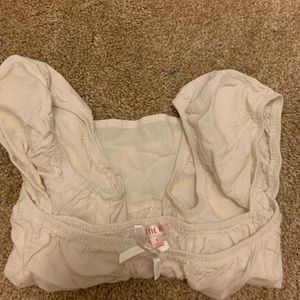 Lottie Moss White Cropped Top